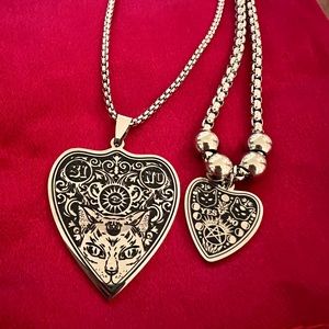 Magical Cat Planchette bracelet & necklace set🌛🌝🌜